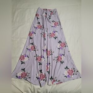 Noflick Dusty Rose Floral Slit Maxi Skirt - Size Large